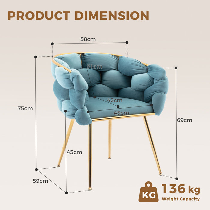 Luxury Modern Simple Leisure Single Sofa Chair Bedroom Lazy Person Household Dresser Stool Manicure Table Back Chair