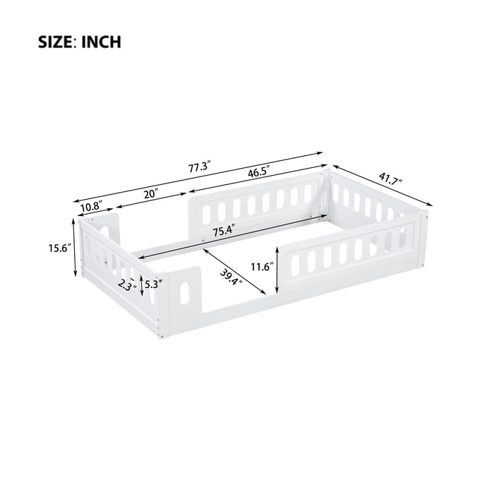 Platform Bed With Guardrail