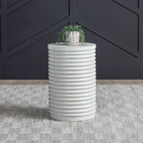 Berkley Square - Round Chairside Table - Linen & Khaki