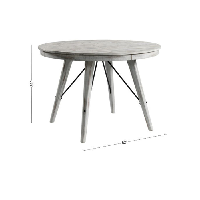Modern Rustic - Round Counter Table - Weathered White