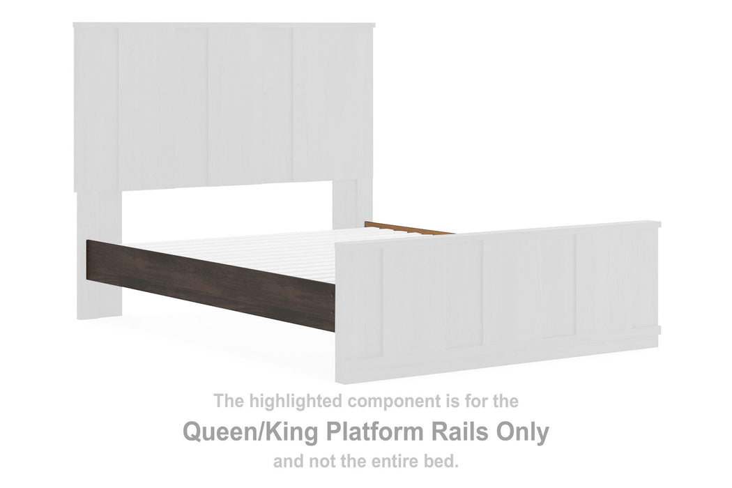 Shaehartin - Queen/King Platform Rails - Dark Brown