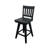 Wooden Barstool With Slat Back
