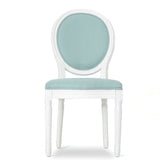 French Country Dining Chair Set With Round Backrest