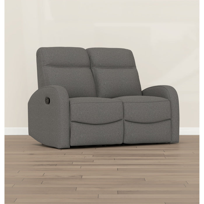 Manual Reclining Loveseat With Dual Seating Support For Living Room