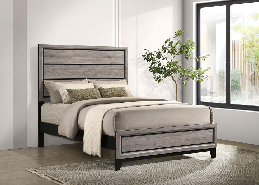 Watson Wood Full Panel Bed Light Taupe