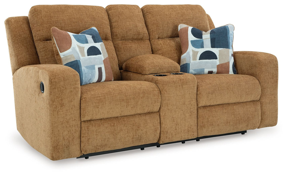 Kanlow - Dbl Reclining Loveseat With Console