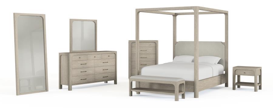Solano - 85" Queen Canopy Bed - Weathered Mango