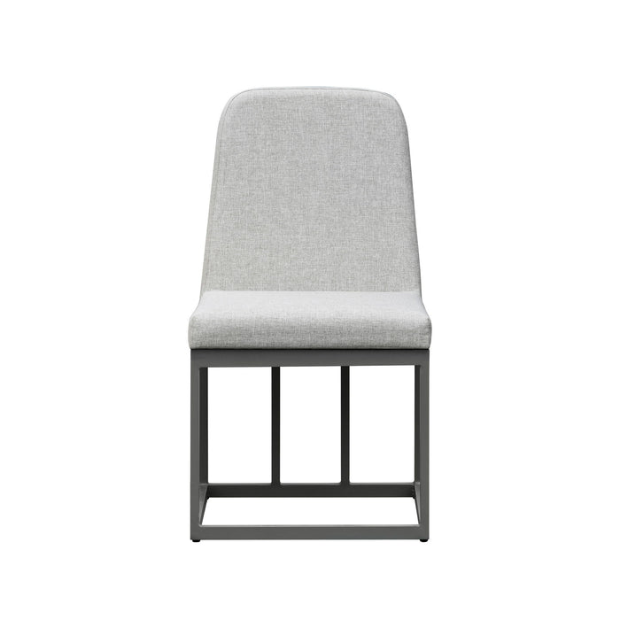 Navarro - Outdoor Dining Upholstered Side Chair - Mocha