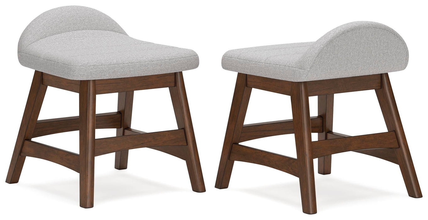 Lyncott - Home Office Desk Chair - Light Gray / Brown