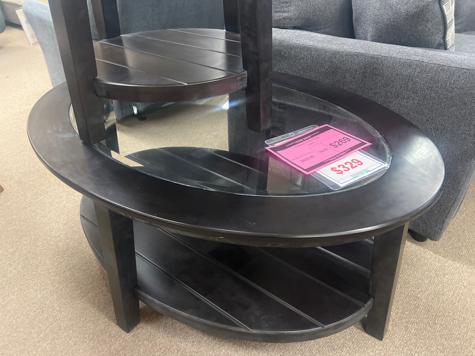 Celamar coffee table with glass