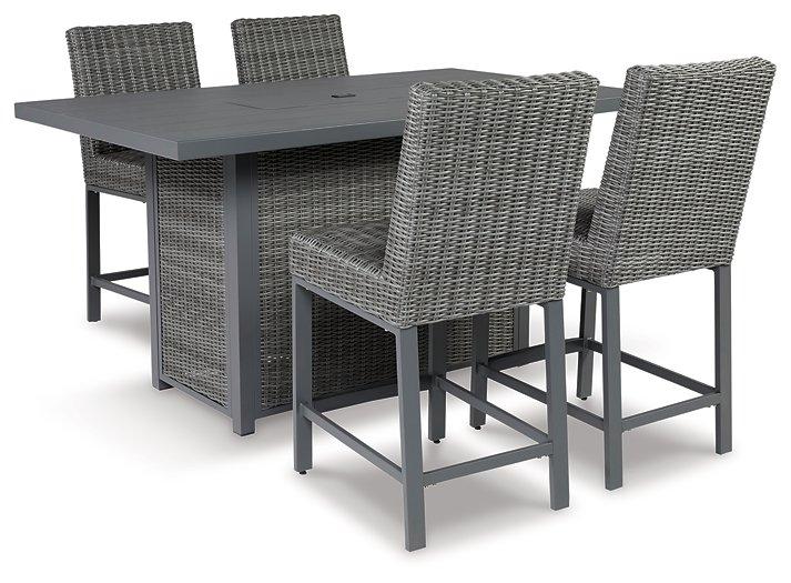 Palazzo Outdoor Counter Height Dining Table with 4 Barstools