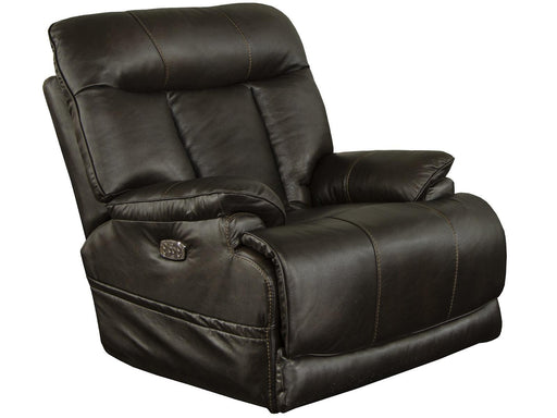 Catnapper Furnture Naple Power Headrest Power Lay Flat Recliner with Extended Ottoman in Chocolate image