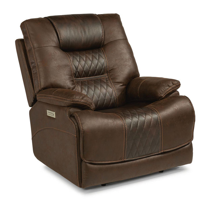 Flexsteel Dakota Power Recliner with Power Headrest and Lumbar image