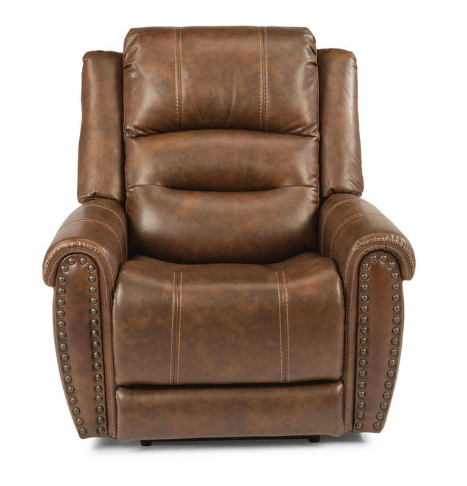 Flexsteel Oscar Power Recliner with Power Headrest and Lumbar