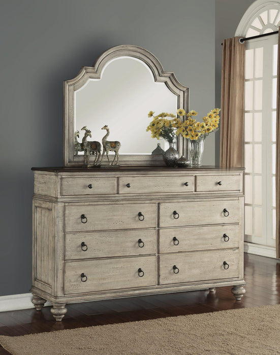 Flexsteel Wynwood Plymouth Mirror in Whitewash Wood