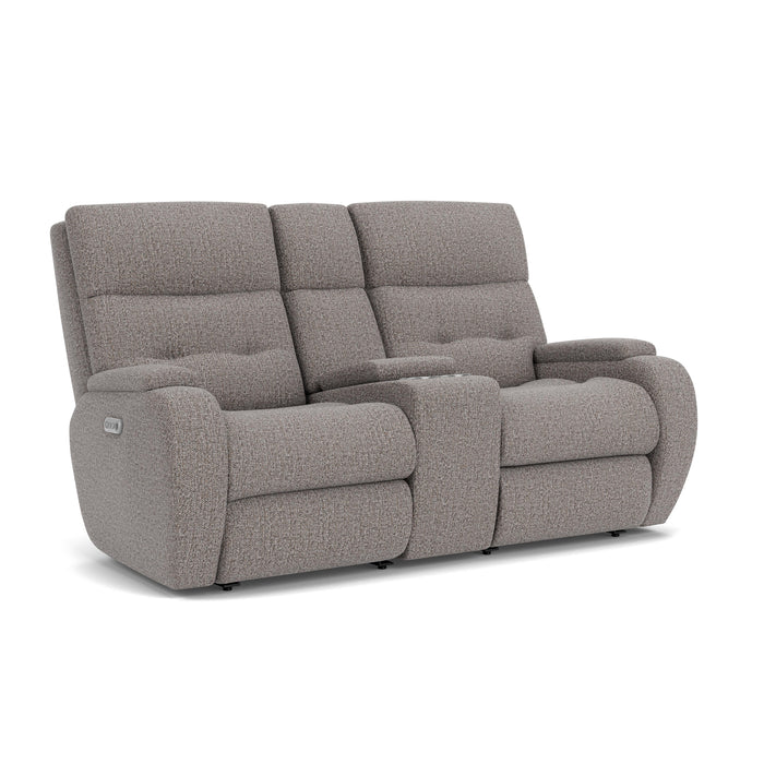 Strait 2906-601H Power Reclining Loveseat with Console & Power Headrests