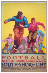 Notre Dame Football Running Poster