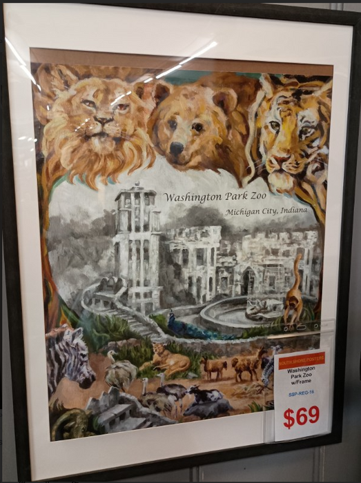 Washington Park Zoo Now and Then Poster