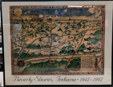 Beverly Shores Vintage Map Poster