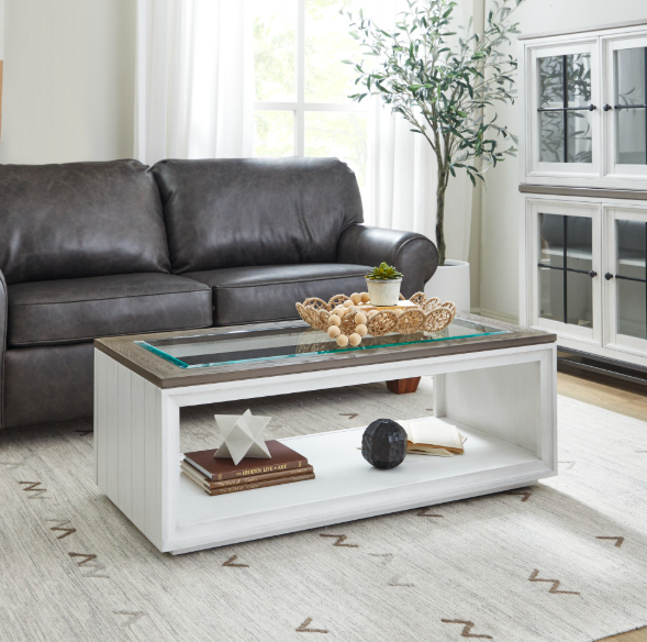 Melody W1072-0311 Rectangular Coffee Table with Casters