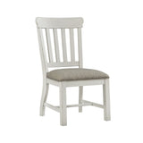 Drake - Slat Chair - Rustic White / French Oak