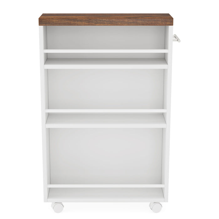 4 Tier Narrow Rolling Kitchen Slim Storage Cart
