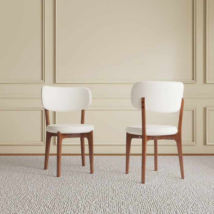 Modern Dining Chairs, Comfortable For Dining Room (Set of 2) - Orange