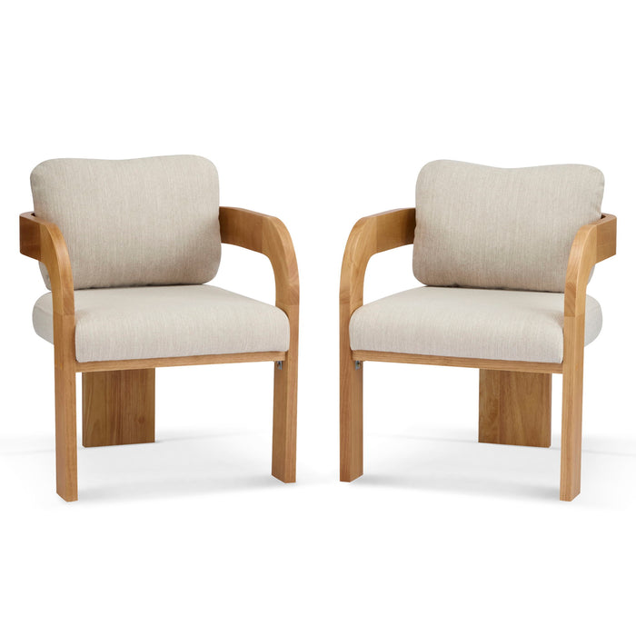 2 Pack Dining Chairs With Pillow Back