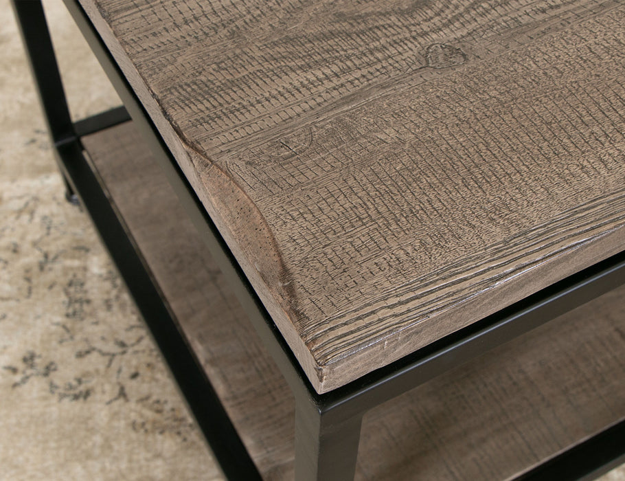 Blacksmith - End Table - Truffle Brown / Oil Black