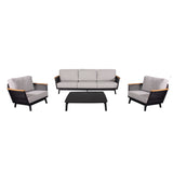 Sofa Set With Armrests - Black