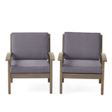 Peyton Club Chair Outdoor Seating Acacia Wood 32.25 X 28.00 X 31.25"