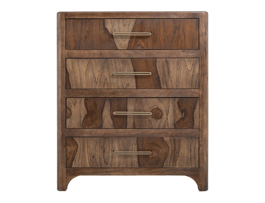 Praga - 4-Drawer Chest - Almond / Barrel Brown