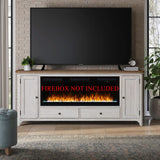 Fireplace TV Consoles - 80" Fireplace TV Console FTS - Brown