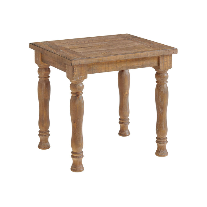Highland - End Table With Turned Legs - Sandwash