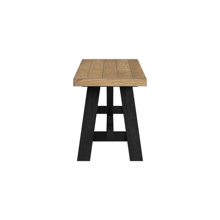 Hendricks - Dining Bench - Rustic Wheat / Raven