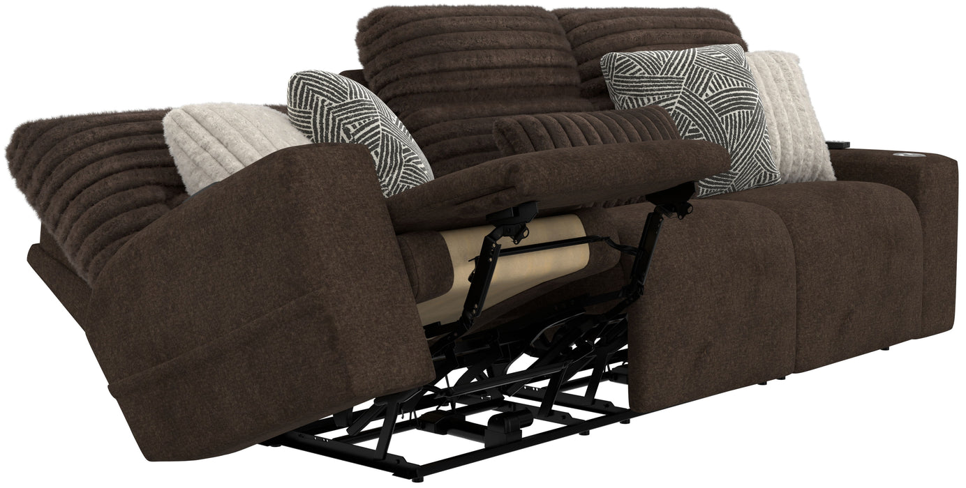 Zen - Power Reclining Sofa With CR3 Heat/Massage/Zero Gravity - Chocolate