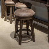 Paradise Valley - Upholstered Console Stool - Saddle Brown