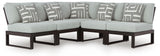 Beachloft - 5-Piece Outdoor Sectional - Black / Gray