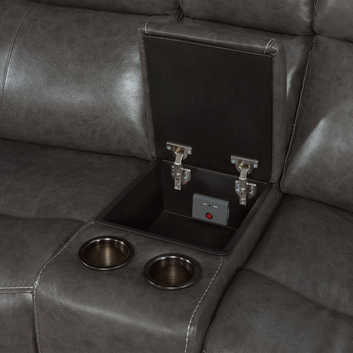 Wainwright - Dual-Power Sectional Set - Charcoal Gray