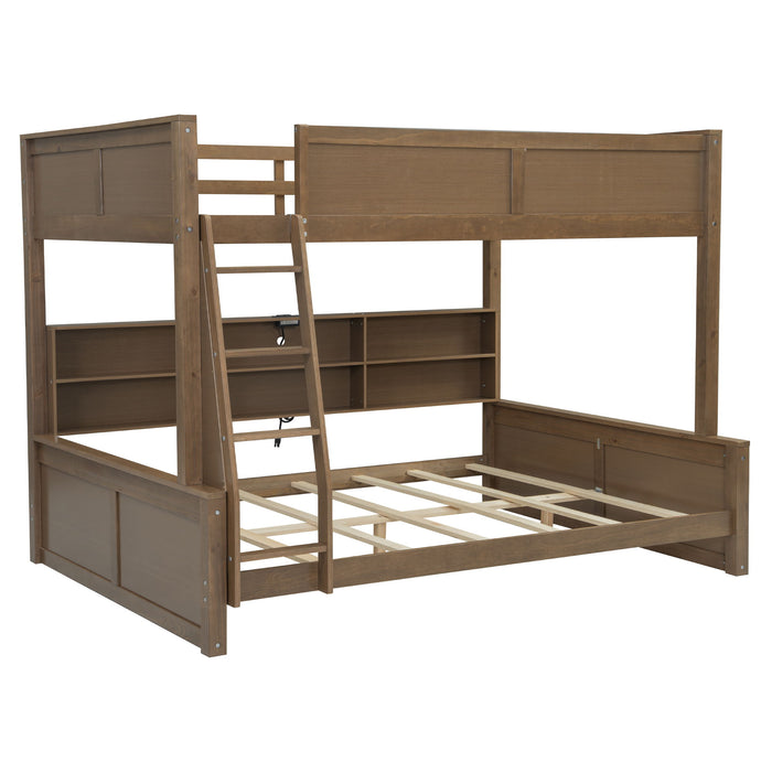 Bunk Bed With Storage Cabinets And USB Ports