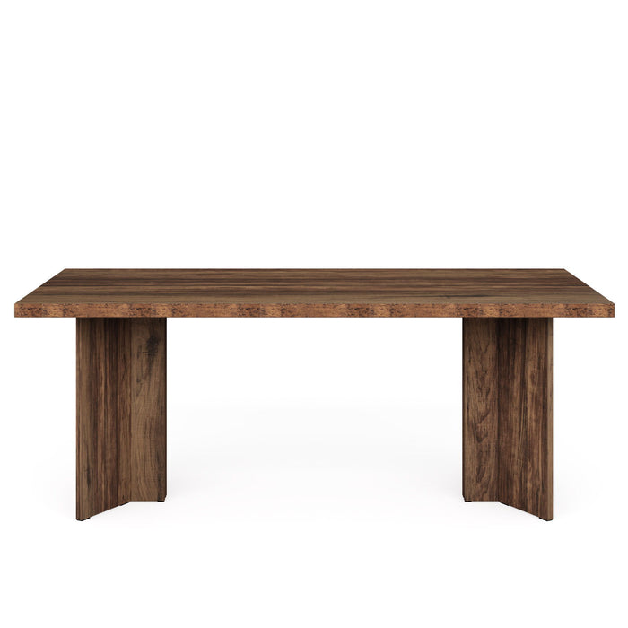 Executive Desk, Vintage Computer Workstation With Thickened Tabletop