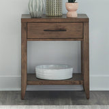 Shaker Lakes - Open Nightstand With Charging Station - Harvest Brown