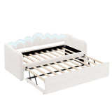 Upholstered Daybed With Adjustable LED Trundle
