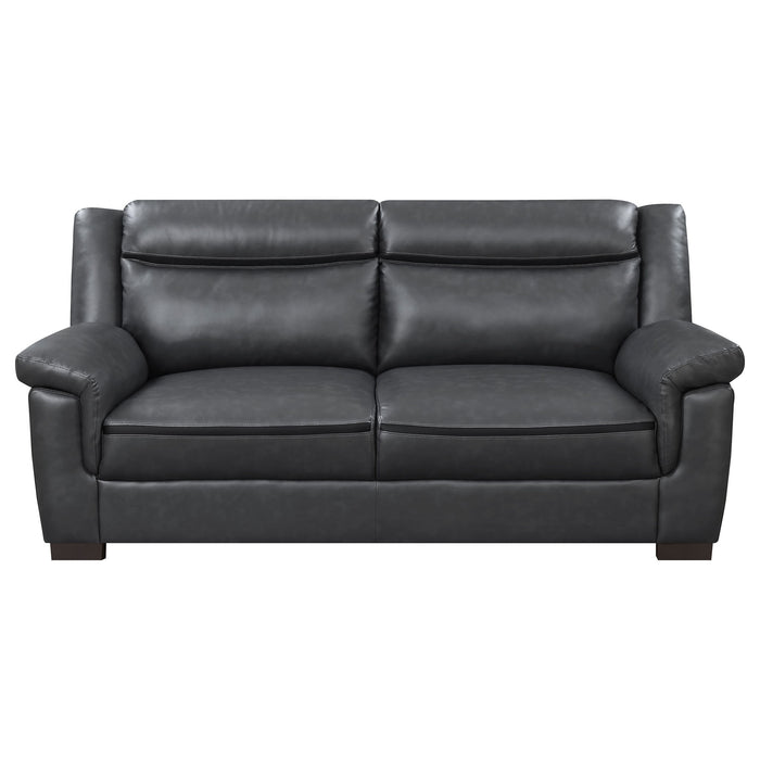 Borden - 2 Piece Living Room Set With Smooth Upholstery - Gray