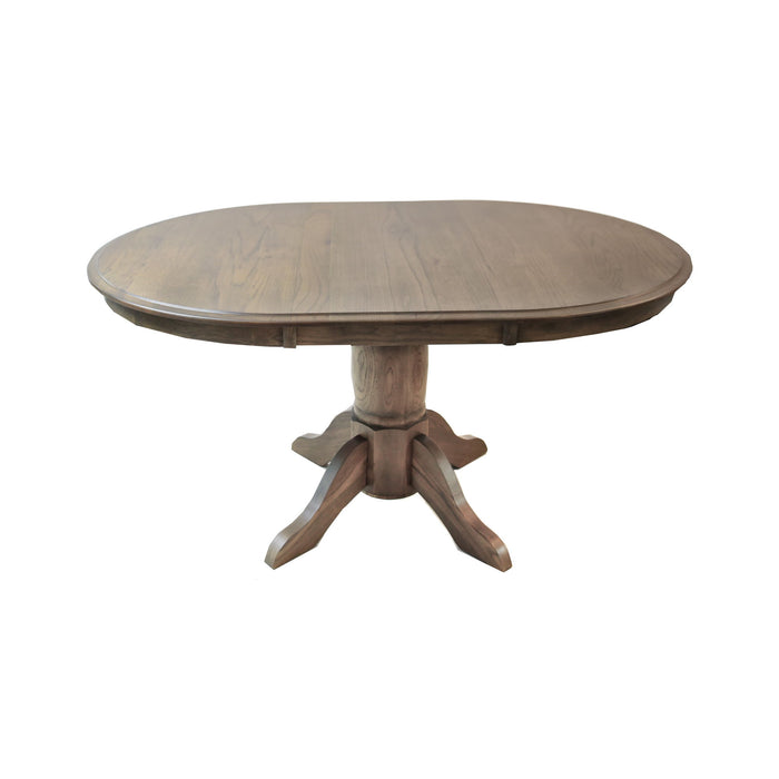 Colonial Oak - Round Pedestal Table - Weathered Chestnut