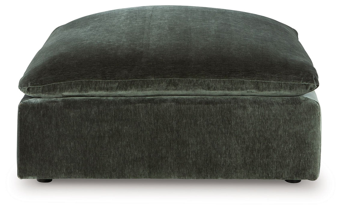 Carriage View - Oversized Accent Ottoman - Jade
