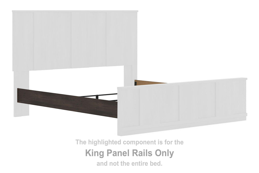Shaehartin - King Panel Rails - Dark Brown