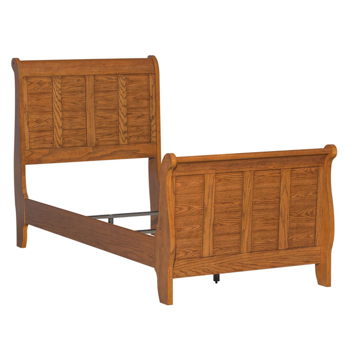 Grandpas Cabin - Twin Sleigh Headboard & Footboard - Light Brown