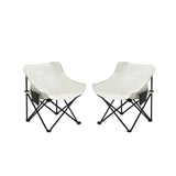 Portable Folding Camping Chairs With Carry Bag (Set of 2)