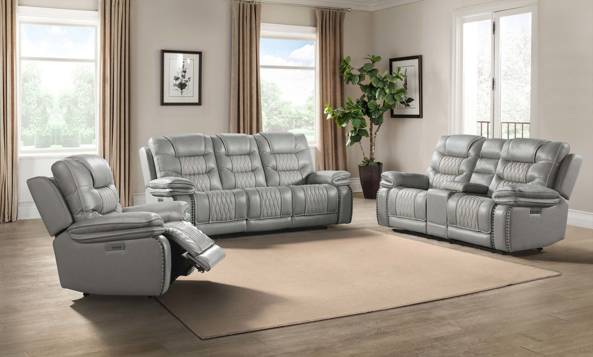 Cody - Dual-Power Loveseat - Santorini Solana